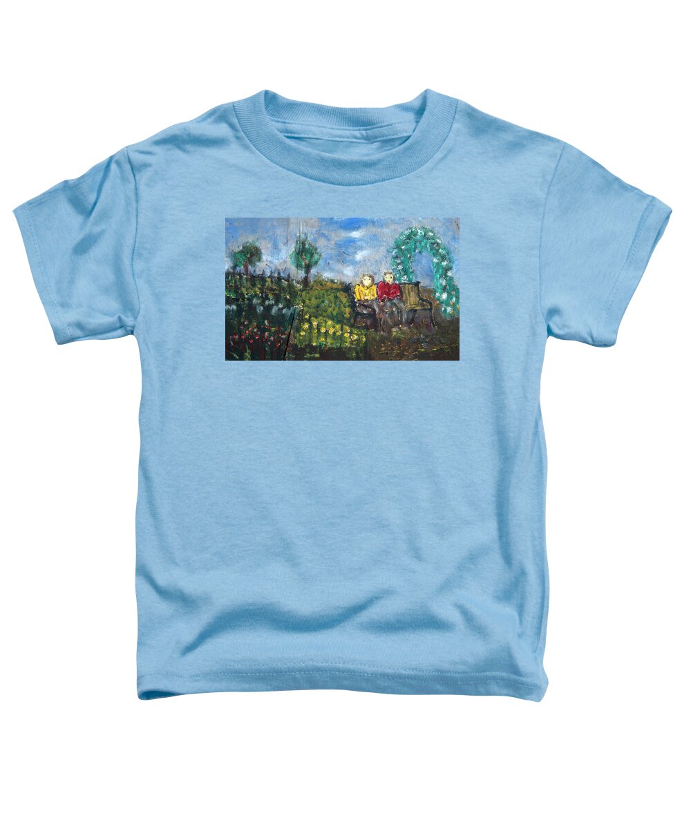  Toddler T-Shirt featuring the painting Sitting in the Garden by David McCready