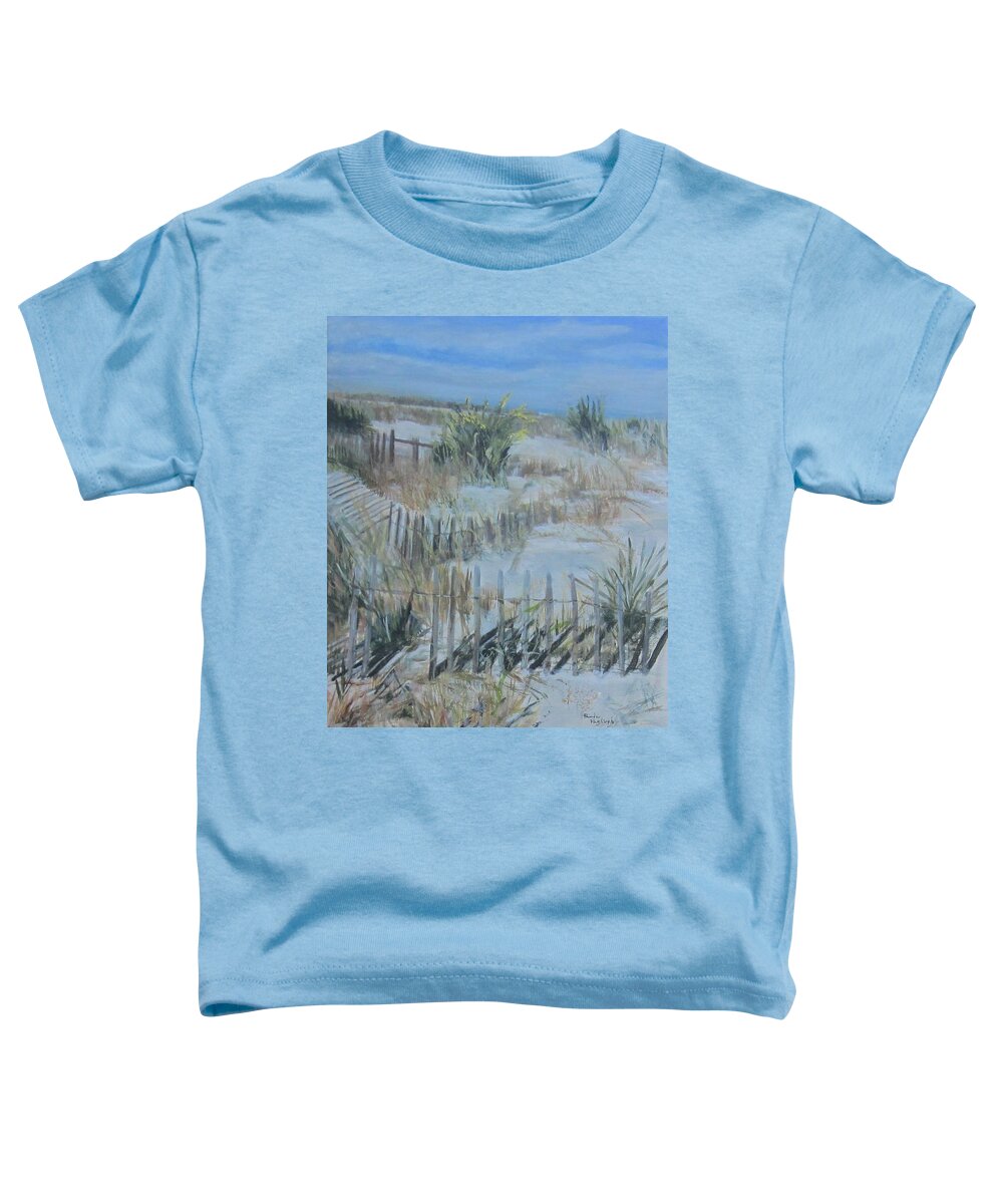 Acrylic Toddler T-Shirt featuring the painting South Jersey Dunes by Paula Pagliughi