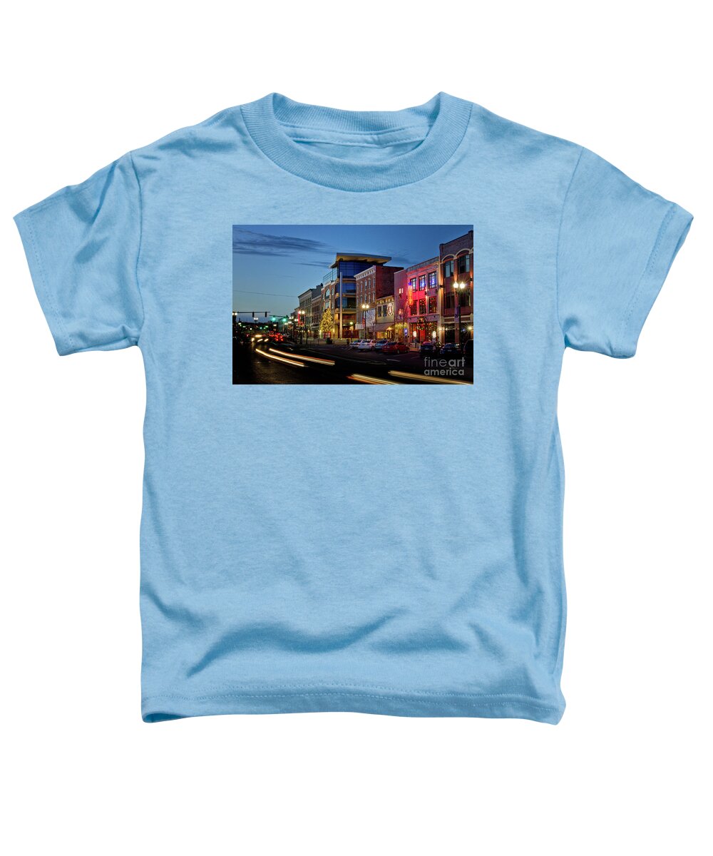 Christmas Toddler T-Shirt featuring the photograph State Street Lights by Neil Shapiro