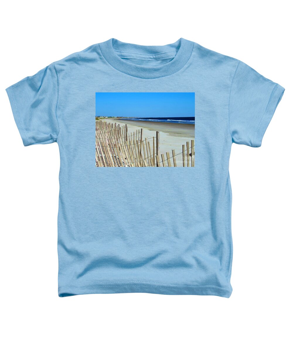 Beach Toddler T-Shirt featuring the photograph The Beach at Holden Beach North Carolina by Roberta Byram