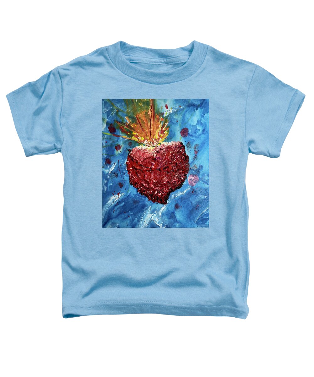 Heart Toddler T-Shirt featuring the painting The Engine of the Avenging Angels by Bethany Beeler