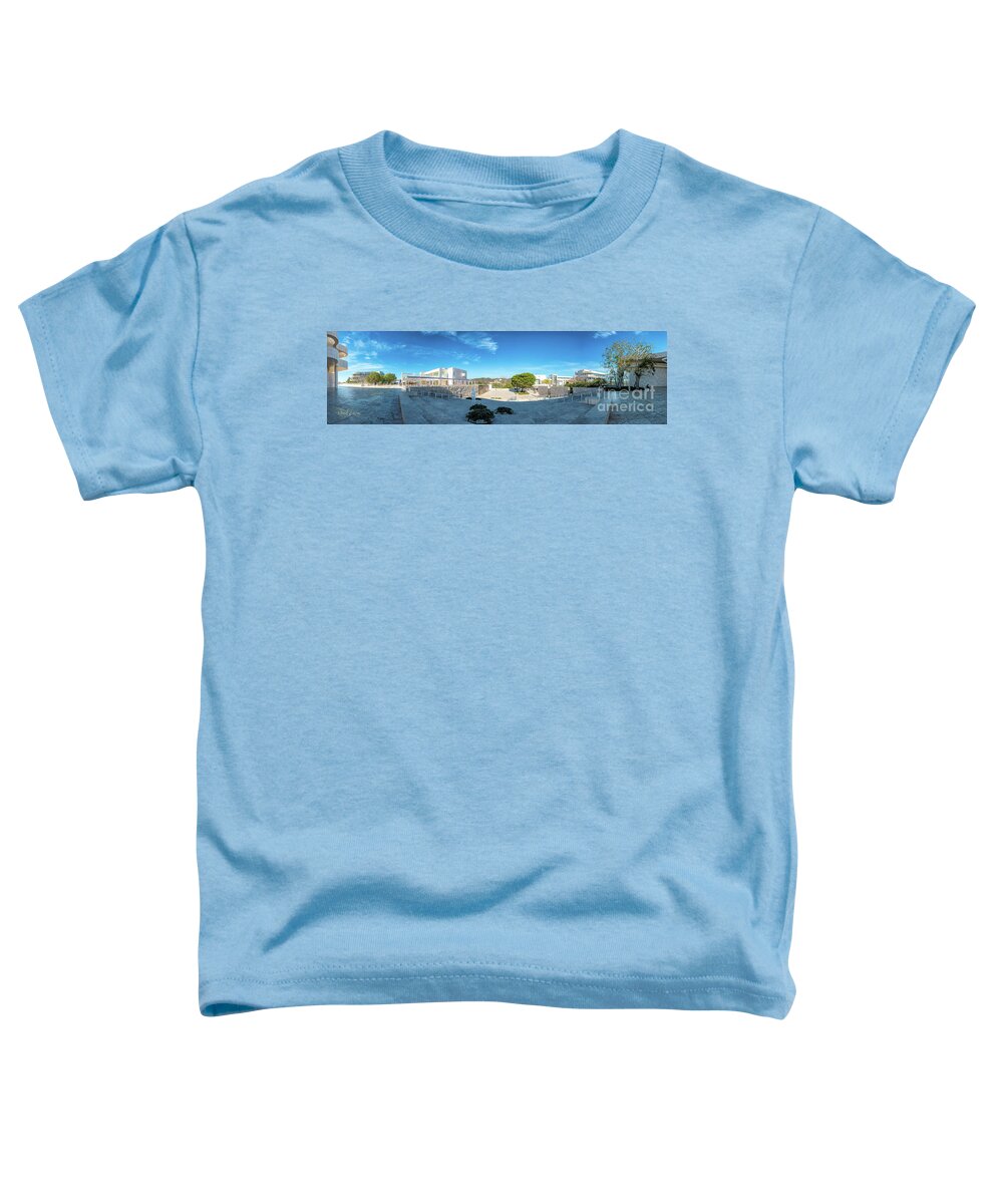 Brentwood Toddler T-Shirt featuring the photograph The Getty Center in Los Angeles by David Levin