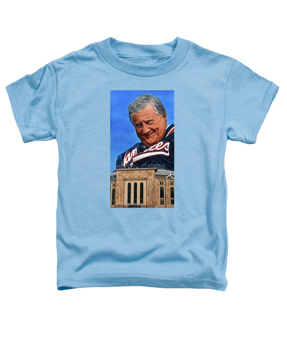 Yankees Toddler T-Shirt featuring the painting The House That George Built by Dan Menta