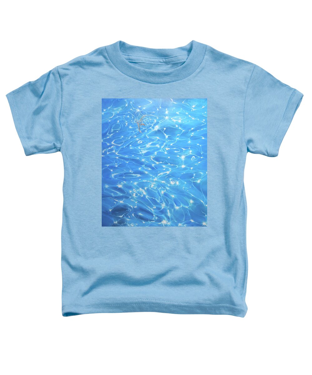 Kingfisher Toddler T-Shirt featuring the painting The Kingfishers Larder by Gill Bustamante