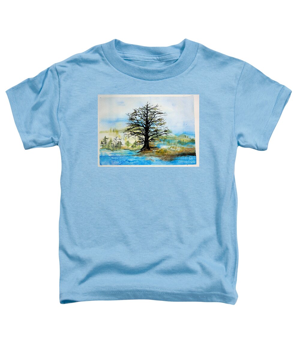 Tree Toddler T-Shirt featuring the painting The Tree of Life by Valerie Shaffer