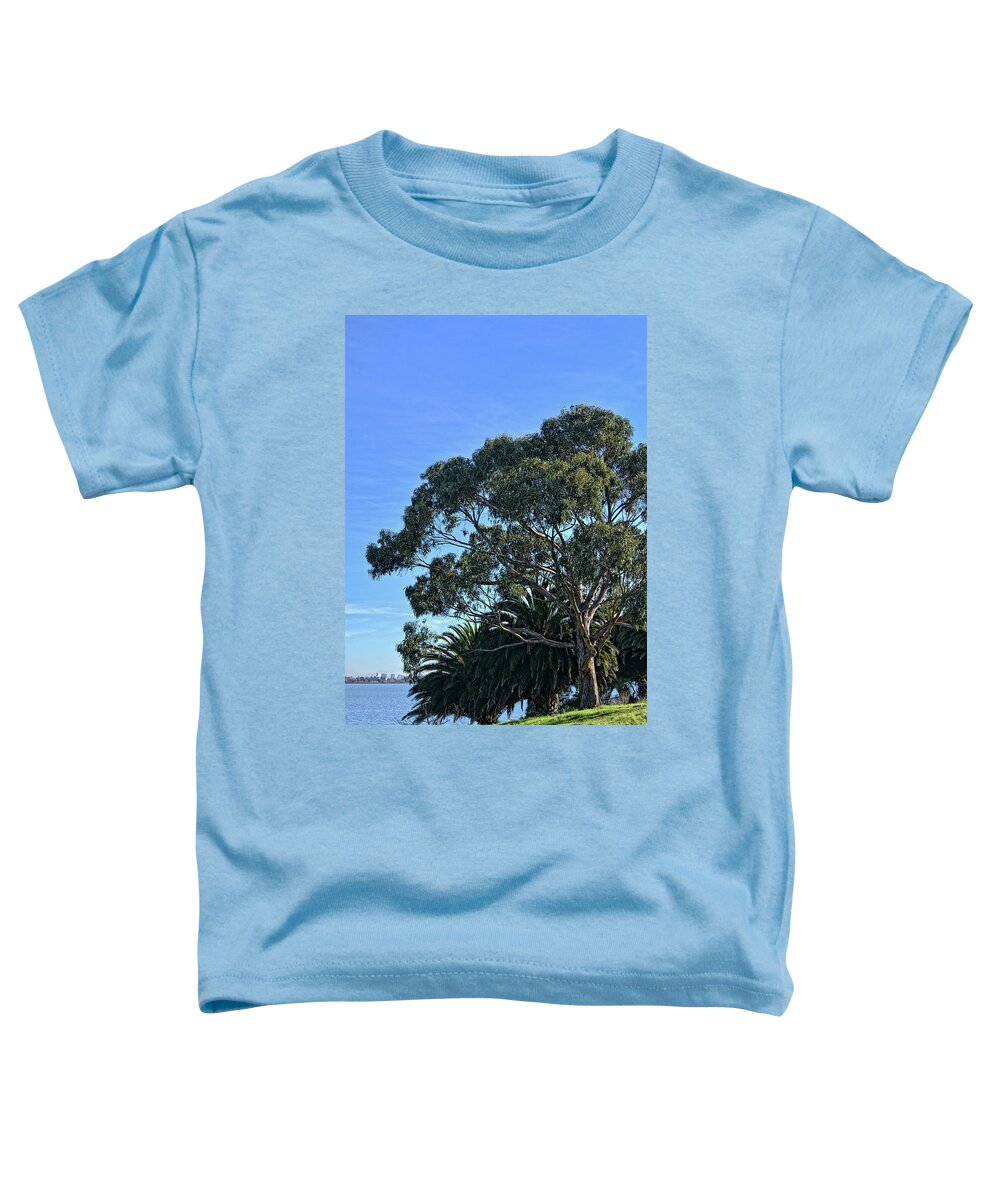 Natural Landscape Toddler T-Shirt featuring the photograph Tree and Bay by Maggy Marsh