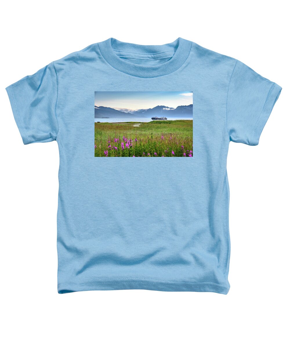 Valdez Toddler T-Shirt featuring the photograph Valdez Tanker by Will Wagner