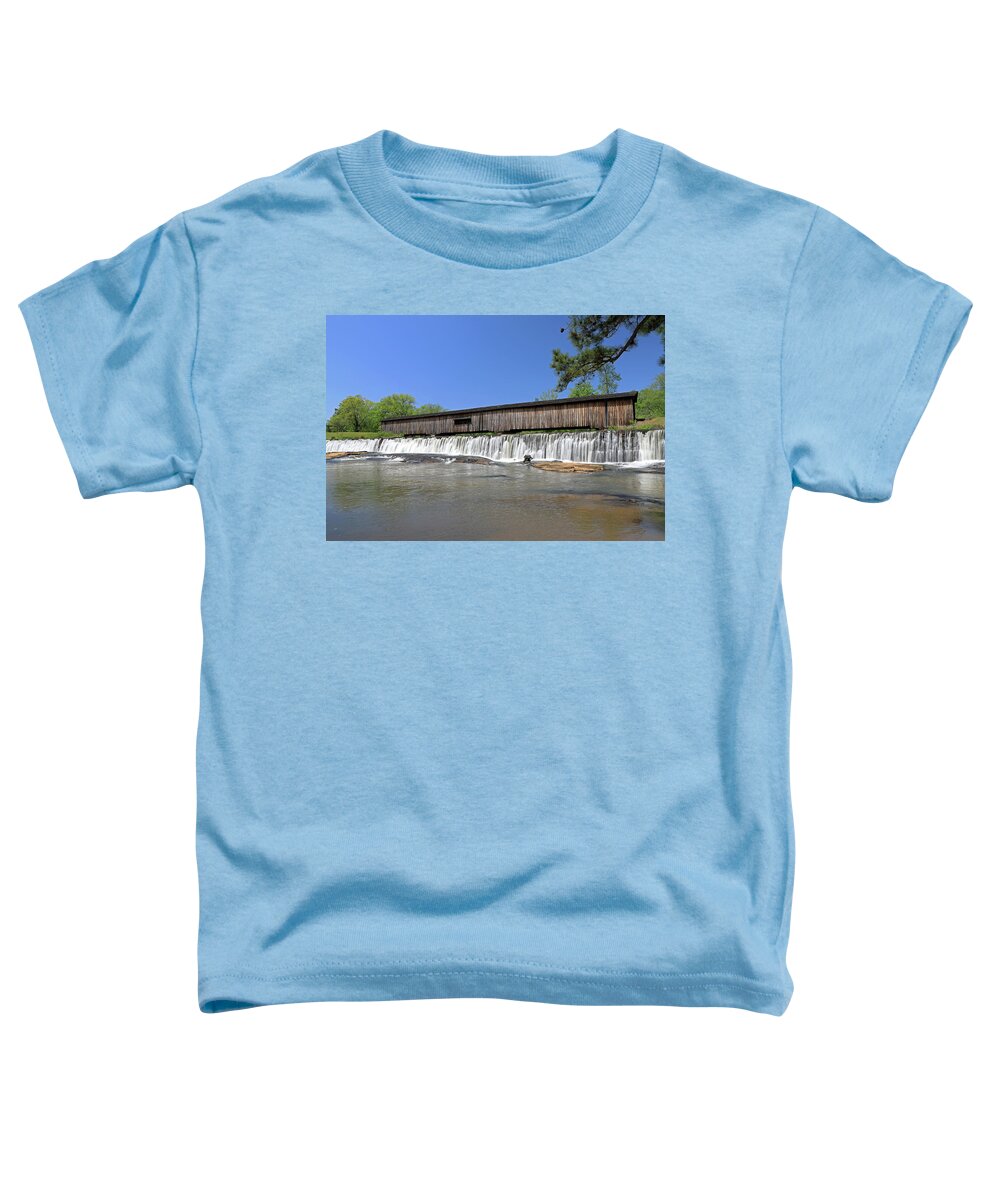 Covered Bridge Toddler T-Shirt featuring the photograph Watson Mill Bridge 2 - Georgia by Richard Krebs