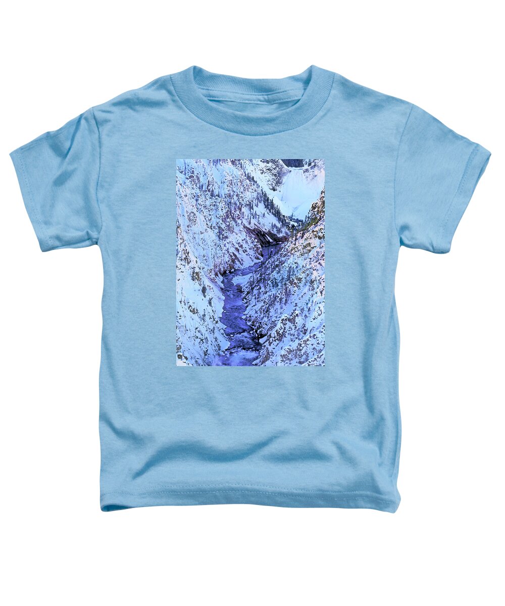 Dave Welling Toddler T-Shirt featuring the photograph Winter Grand Canyon Of The Yellowstone Yellowstone Np by Dave Welling