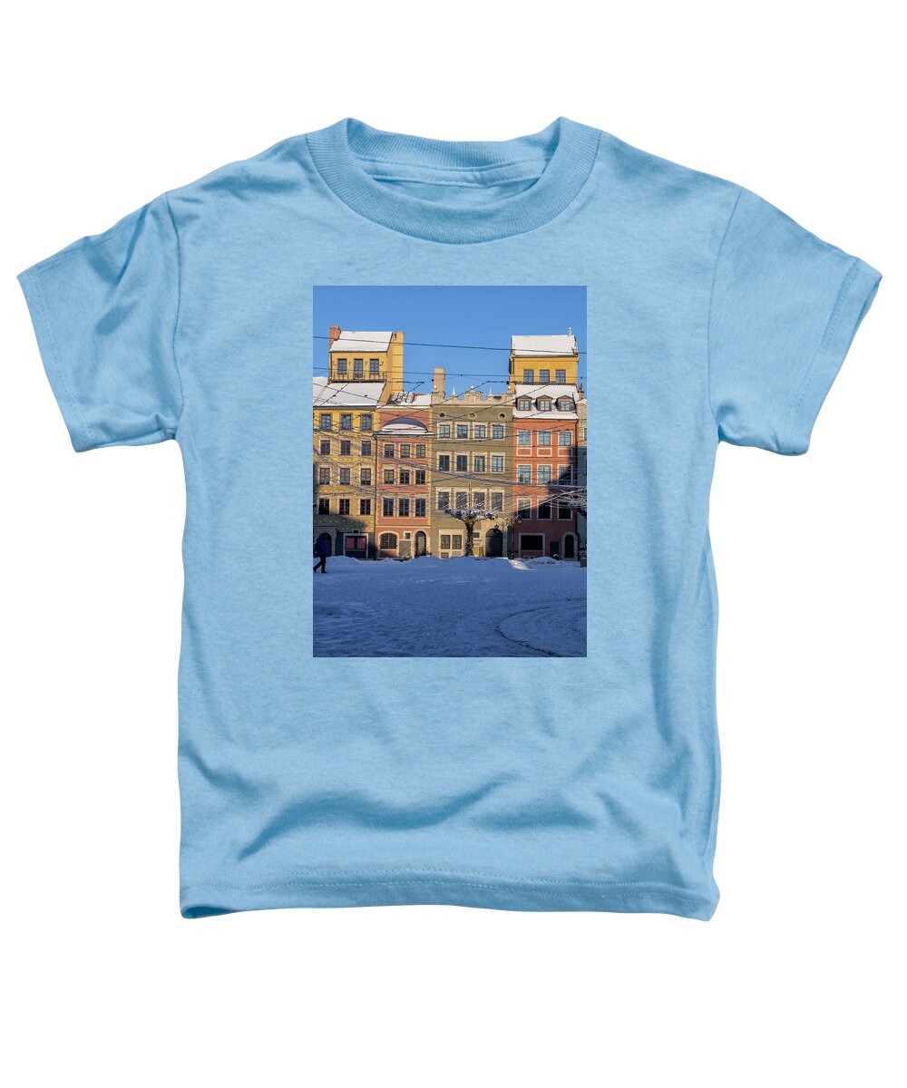 Warsaw Toddler T-Shirt featuring the photograph Winter Morning In Old Town Of Warsaw by Artur Bogacki