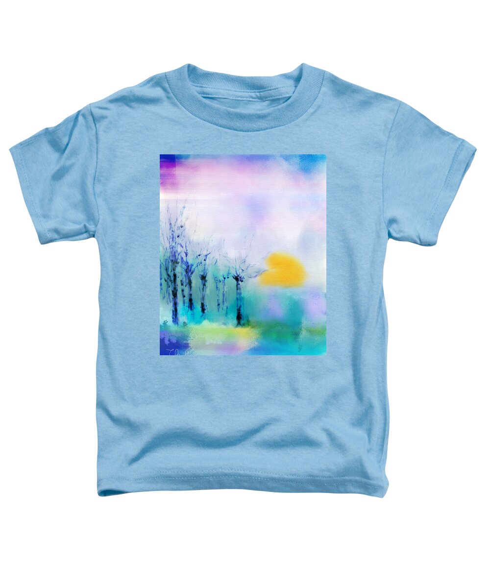 Ipad Painting Toddler T-Shirt featuring the digital art Winter Trees by Frank Bright