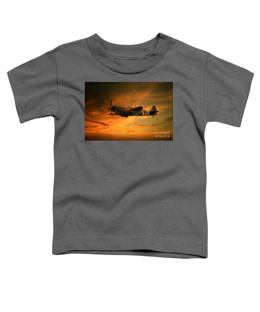 Spitfire Art Toddler T-Shirt featuring the digital art Spitfire Glory by Airpower Art