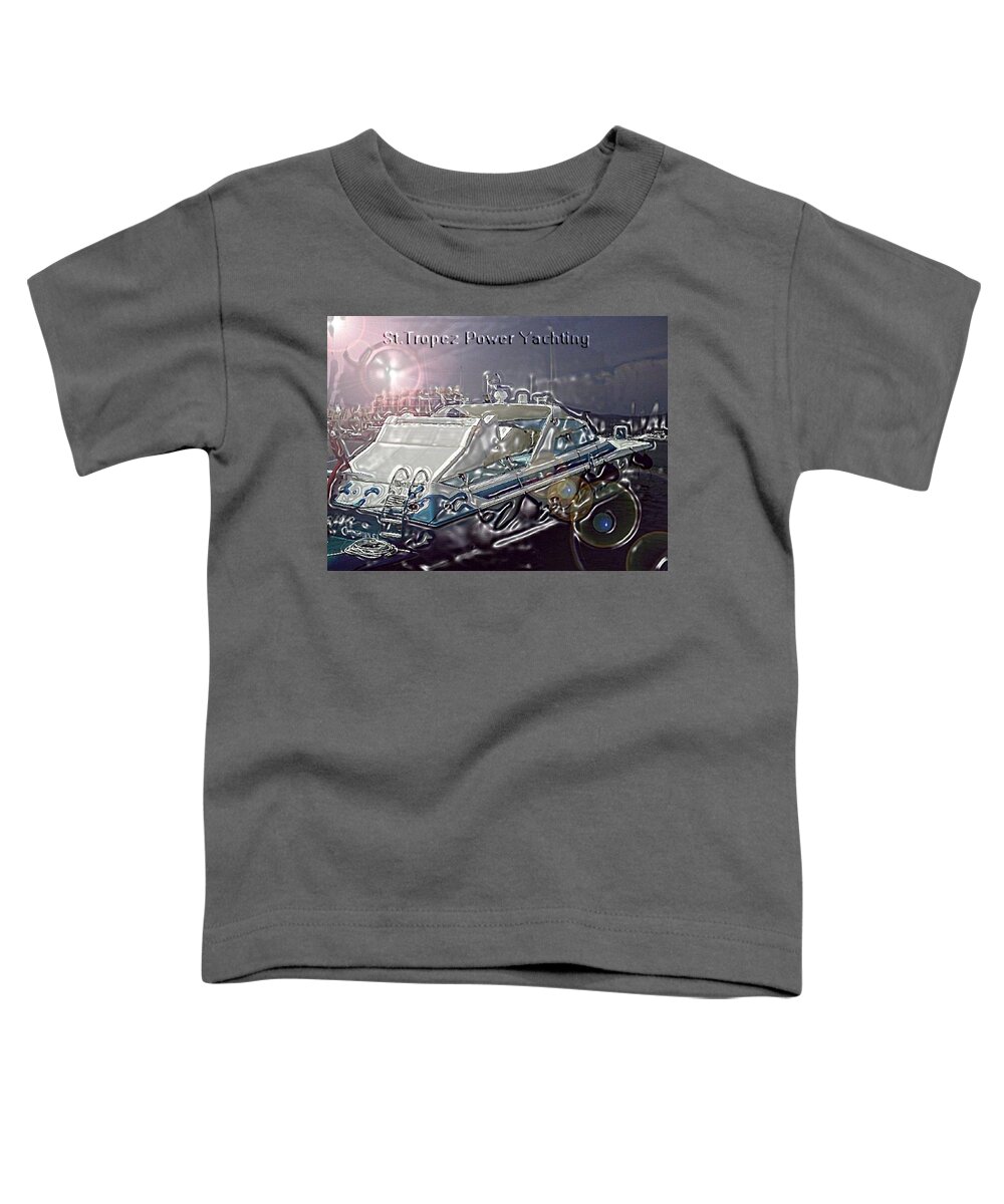 Yacht Toddler T-Shirt featuring the digital art Yacht Art by Rogerio Mariani