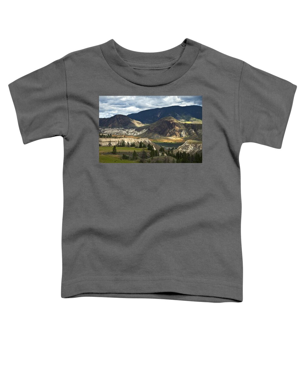 Landscape Toddler T-Shirt featuring the photograph Along The River by Theresa Tahara