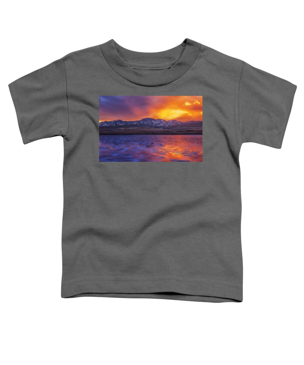 Sunset Toddler T-Shirt featuring the photograph Fire and Ice #1 by Darren White