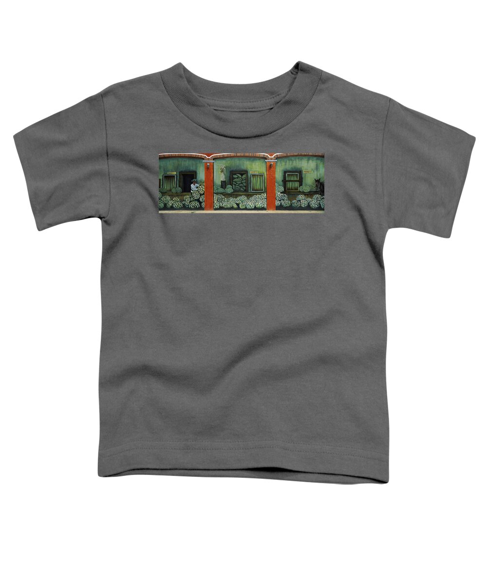 Photography Toddler T-Shirt featuring the photograph Mural On A Wall, Cancun, Yucatan, Mexico #1 by Panoramic Images