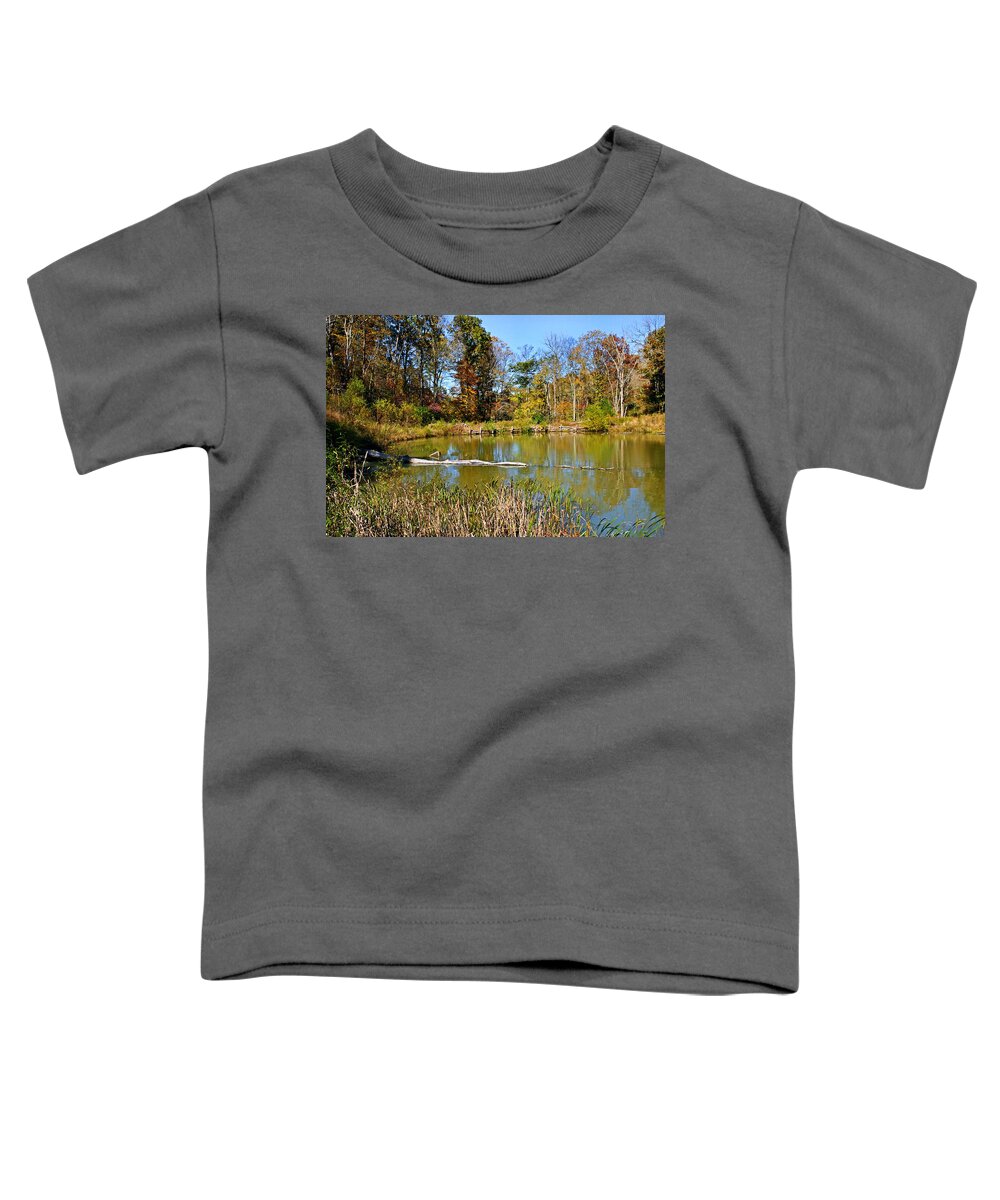 Autumn Toddler T-Shirt featuring the photograph Peaceful Place #1 by Kristin Elmquist