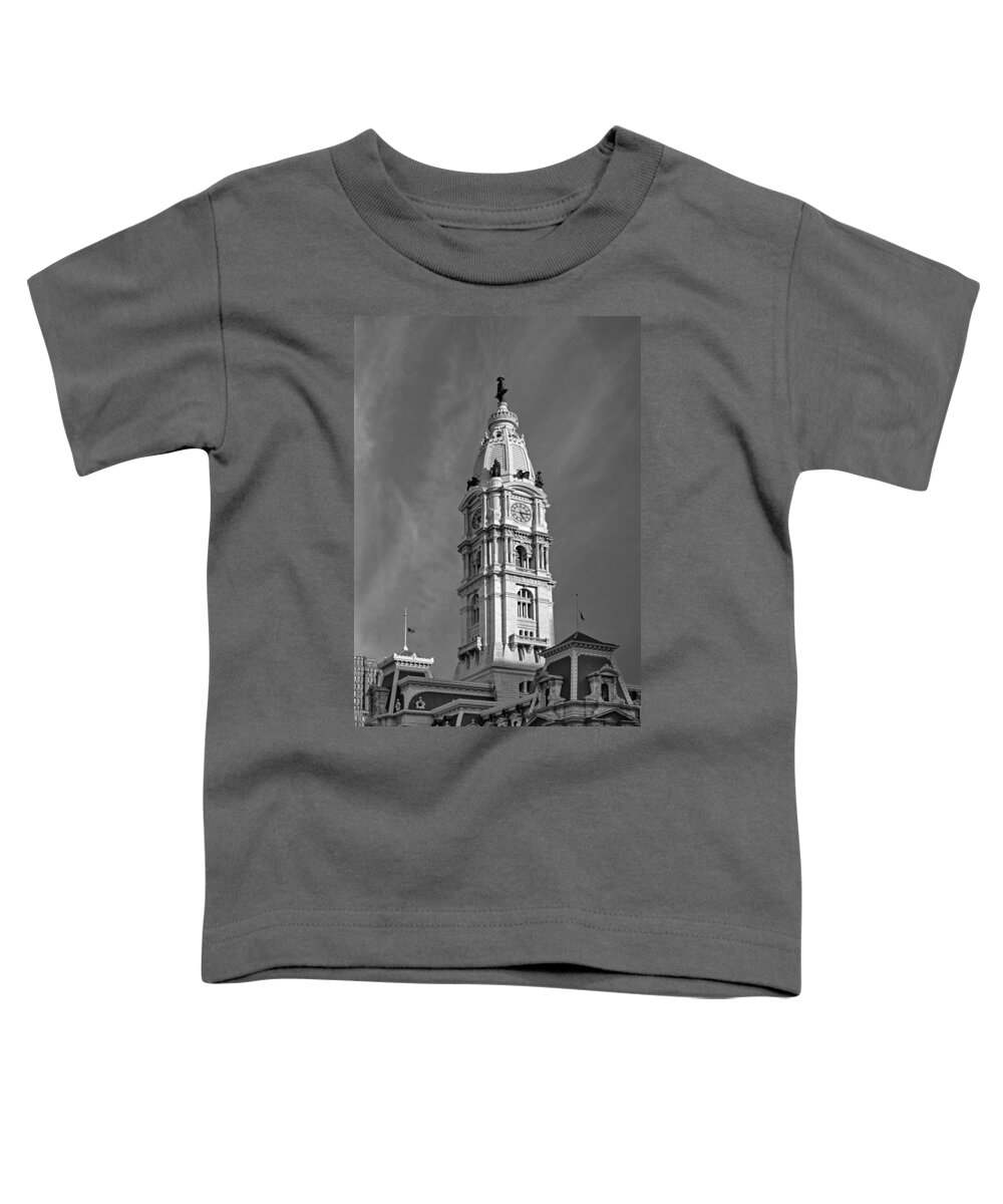 Beaux-arts Toddler T-Shirt featuring the photograph Philadelphia City Hall Tower #1 by Susan Candelario
