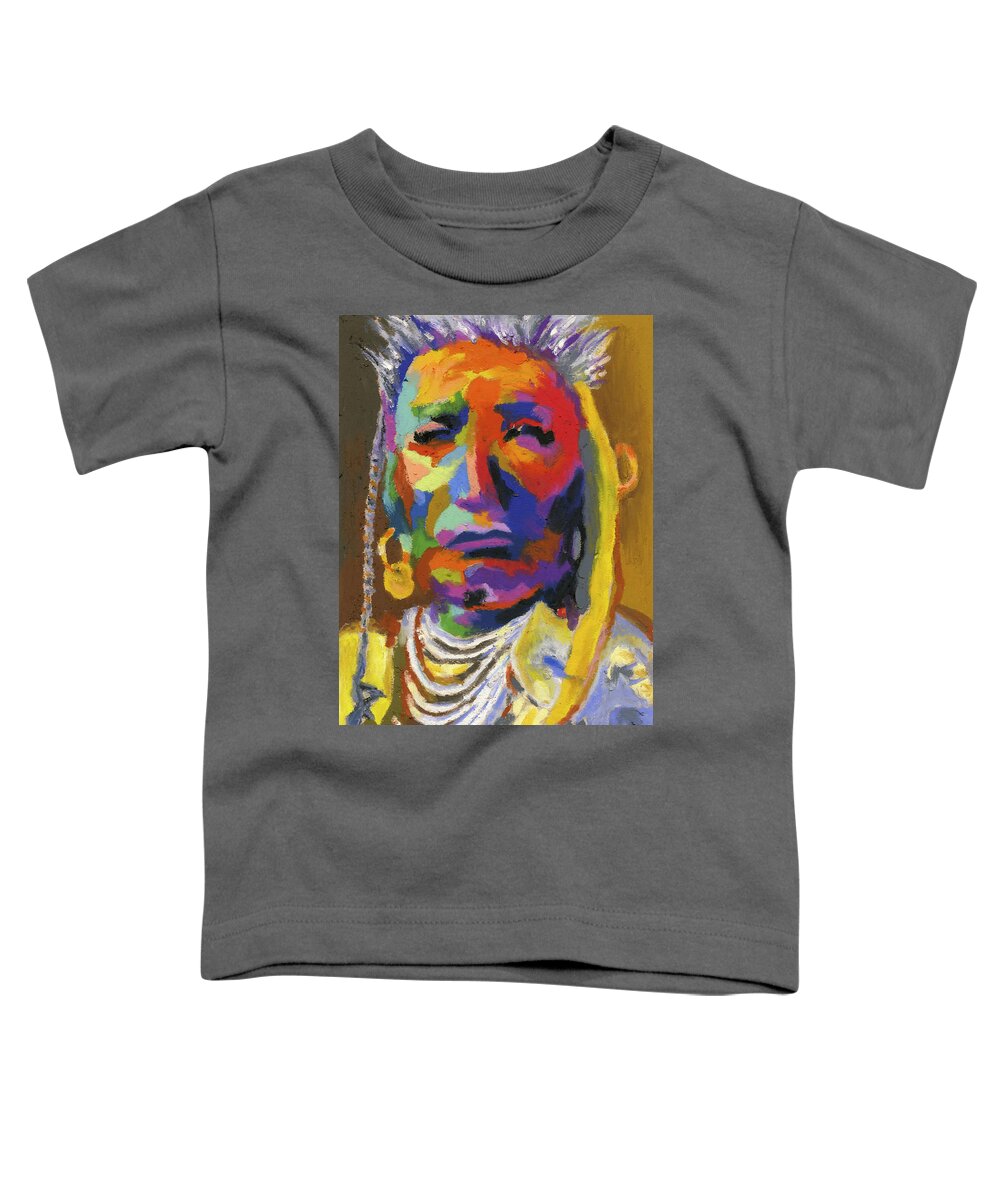 Indian Toddler T-Shirt featuring the painting Proud Native American II by Stephen Anderson
