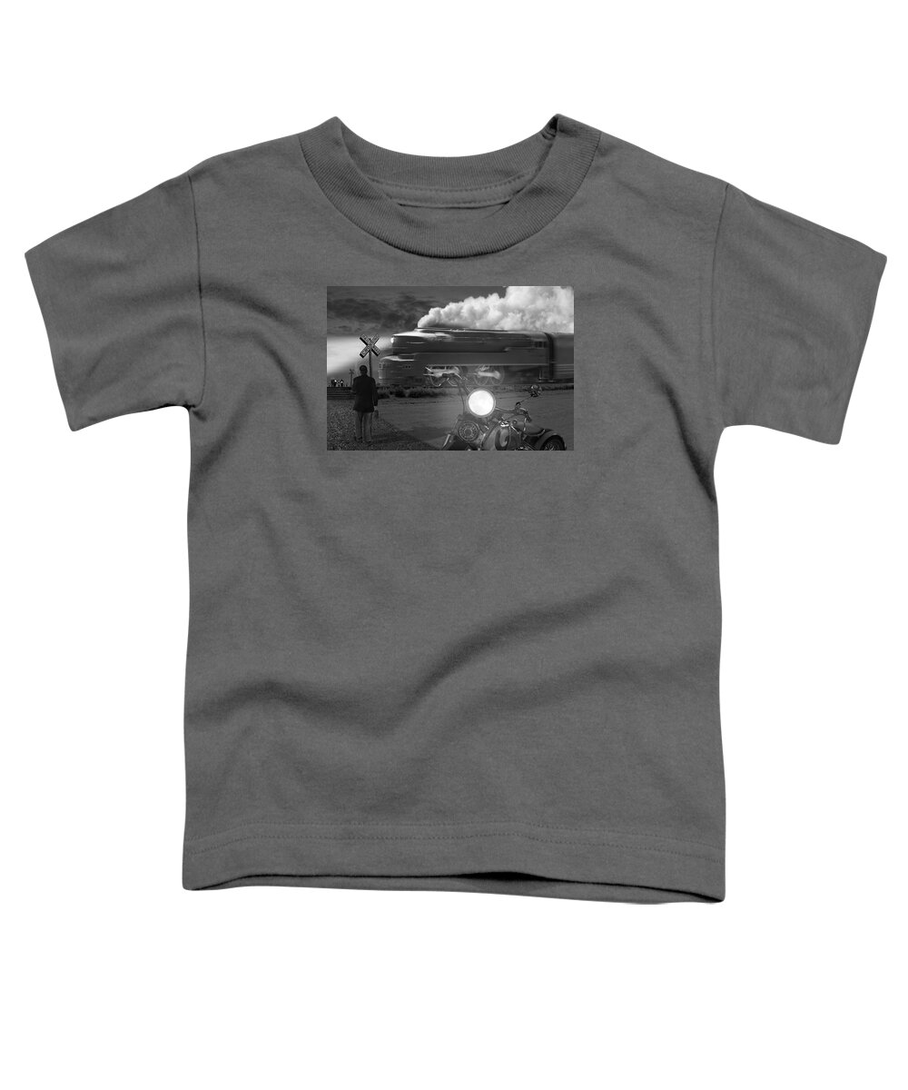 Transportation Toddler T-Shirt featuring the photograph The Wait by Mike McGlothlen