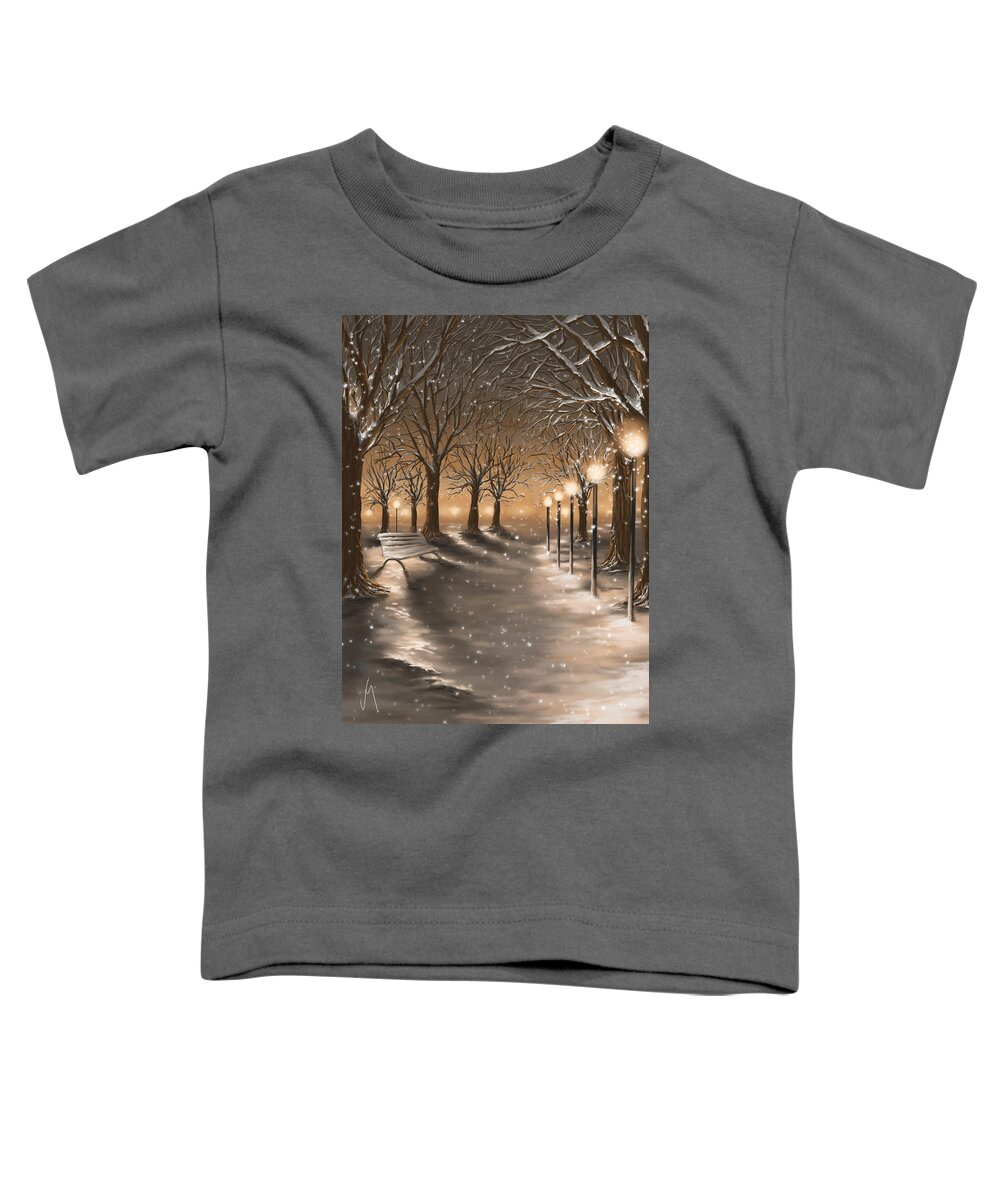 Winter Toddler T-Shirt featuring the digital art Winter #2 by Veronica Minozzi