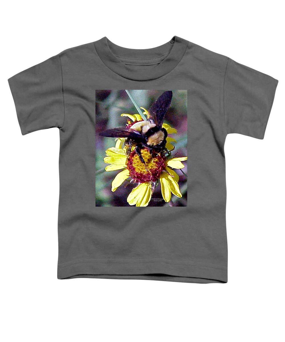  Toddler T-Shirt featuring the photograph Worker Bee by Matalyn Gardner