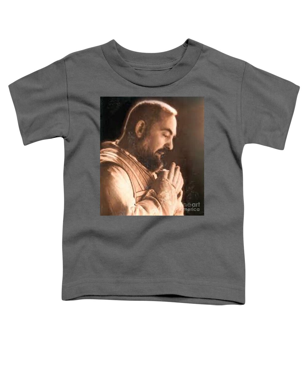 Prayer Toddler T-Shirt featuring the photograph Padre Pio #13 by Archangelus Gallery