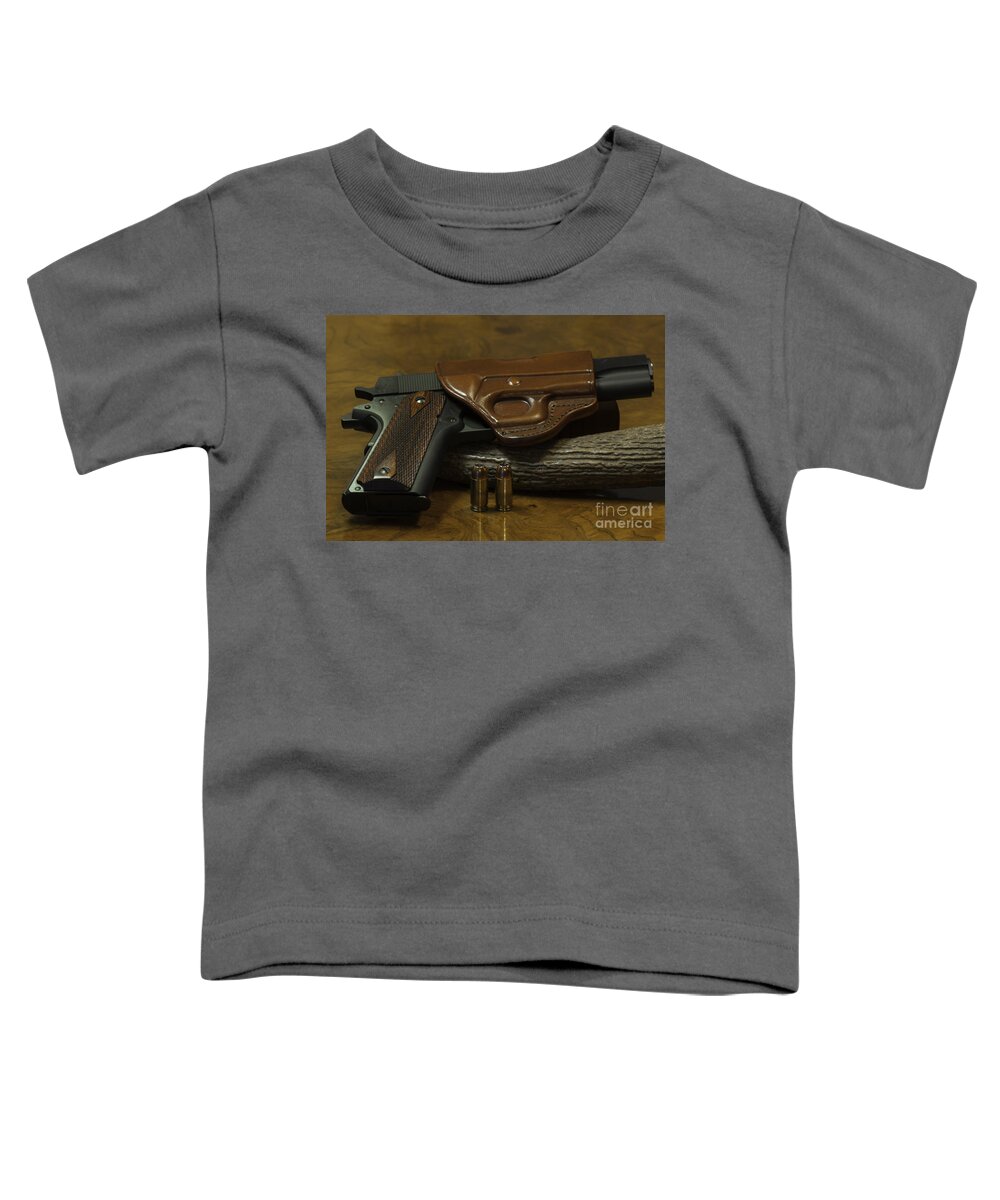1911 Toddler T-Shirt featuring the photograph 1911 Concealed Carry by Dale Powell