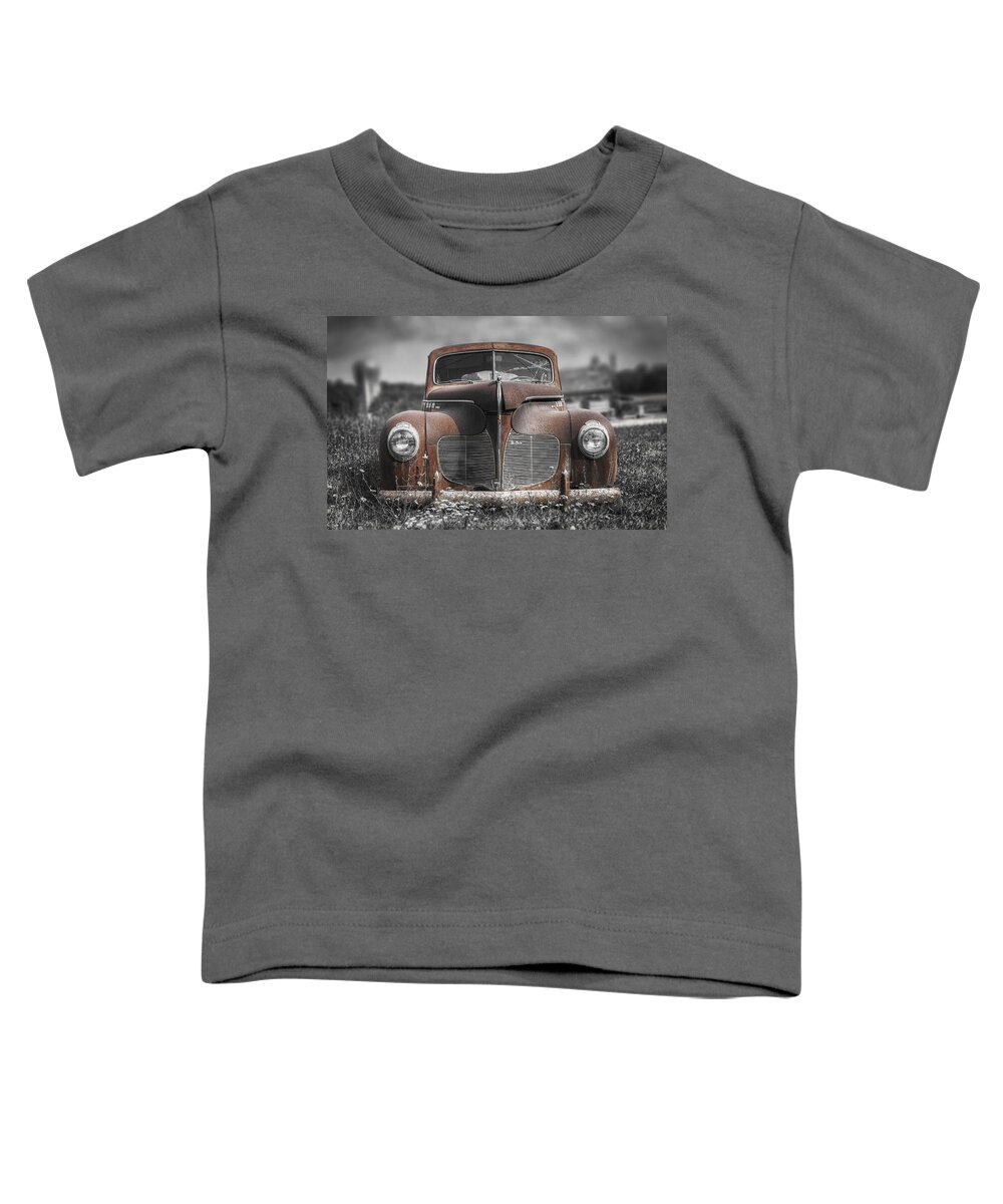 Desoto Toddler T-Shirt featuring the photograph 1940 DeSoto Deluxe with Spot Color by Scott Norris