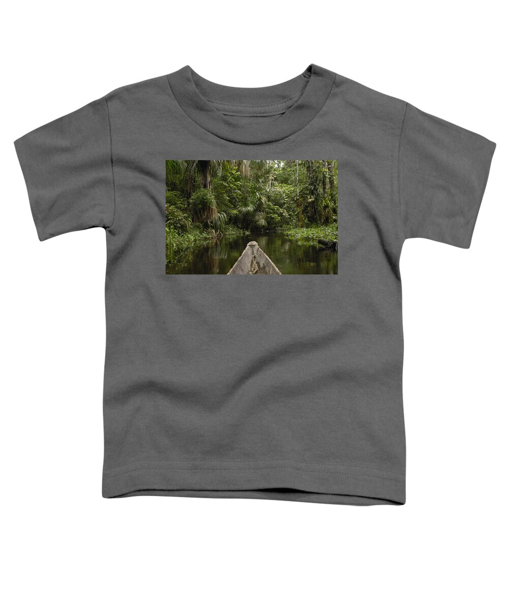 Feb0514 Toddler T-Shirt featuring the photograph Dugout Canoe In Blackwater Stream #2 by Pete Oxford