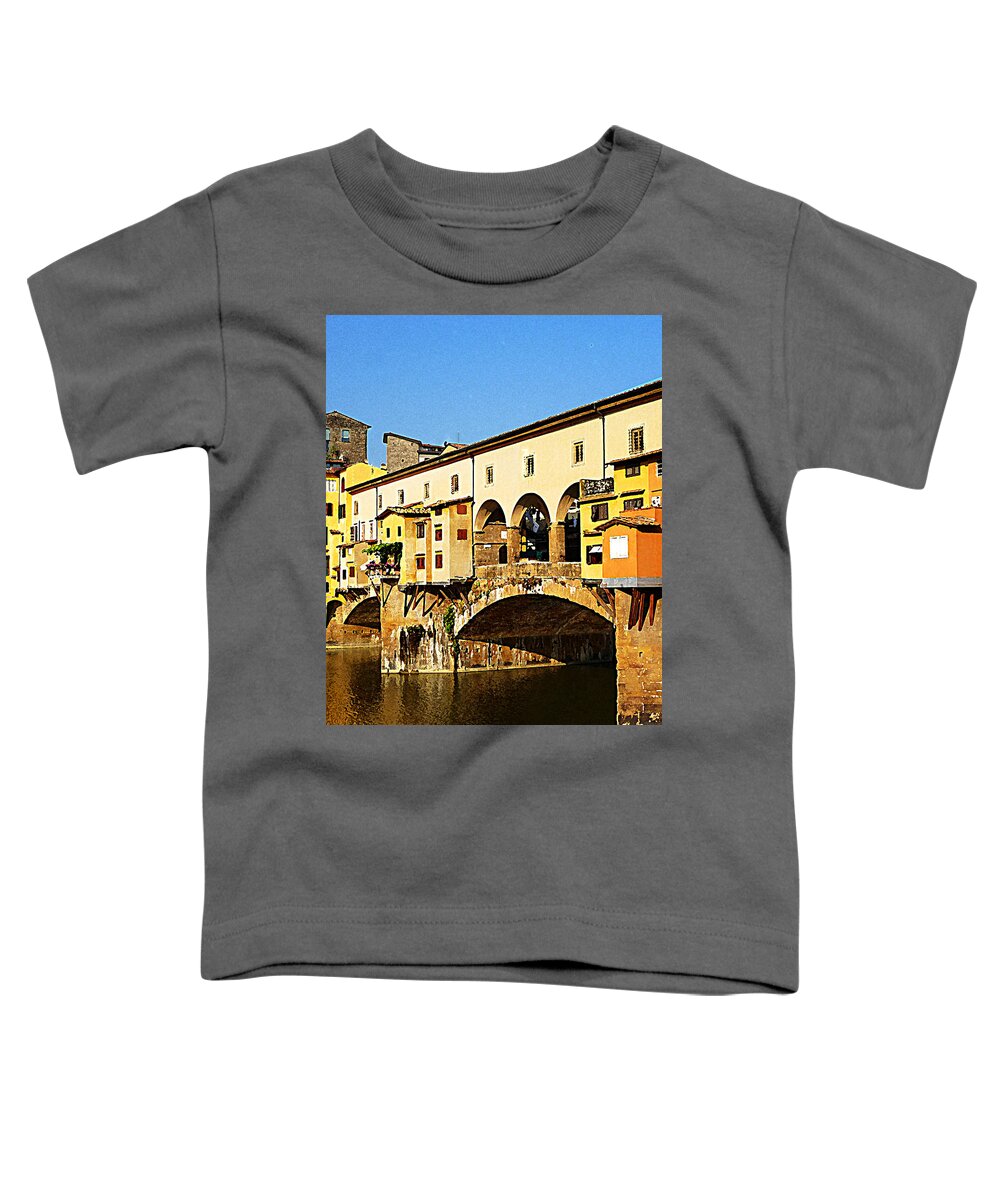 Italy Toddler T-Shirt featuring the photograph Florence Italy Ponte Vecchio #2 by Irina Sztukowski