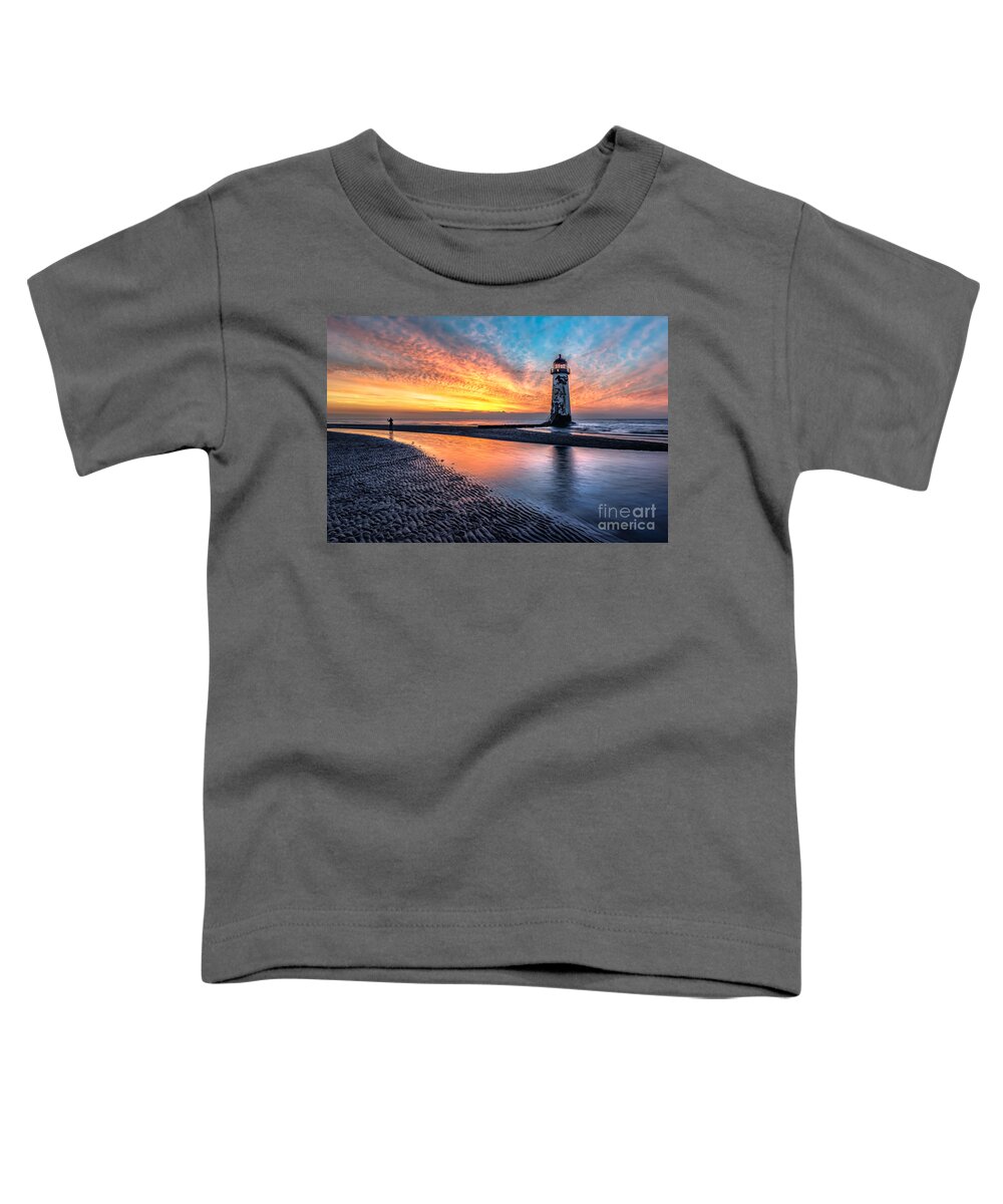 Sunset Toddler T-Shirt featuring the photograph Lighthouse Sunset #2 by Adrian Evans