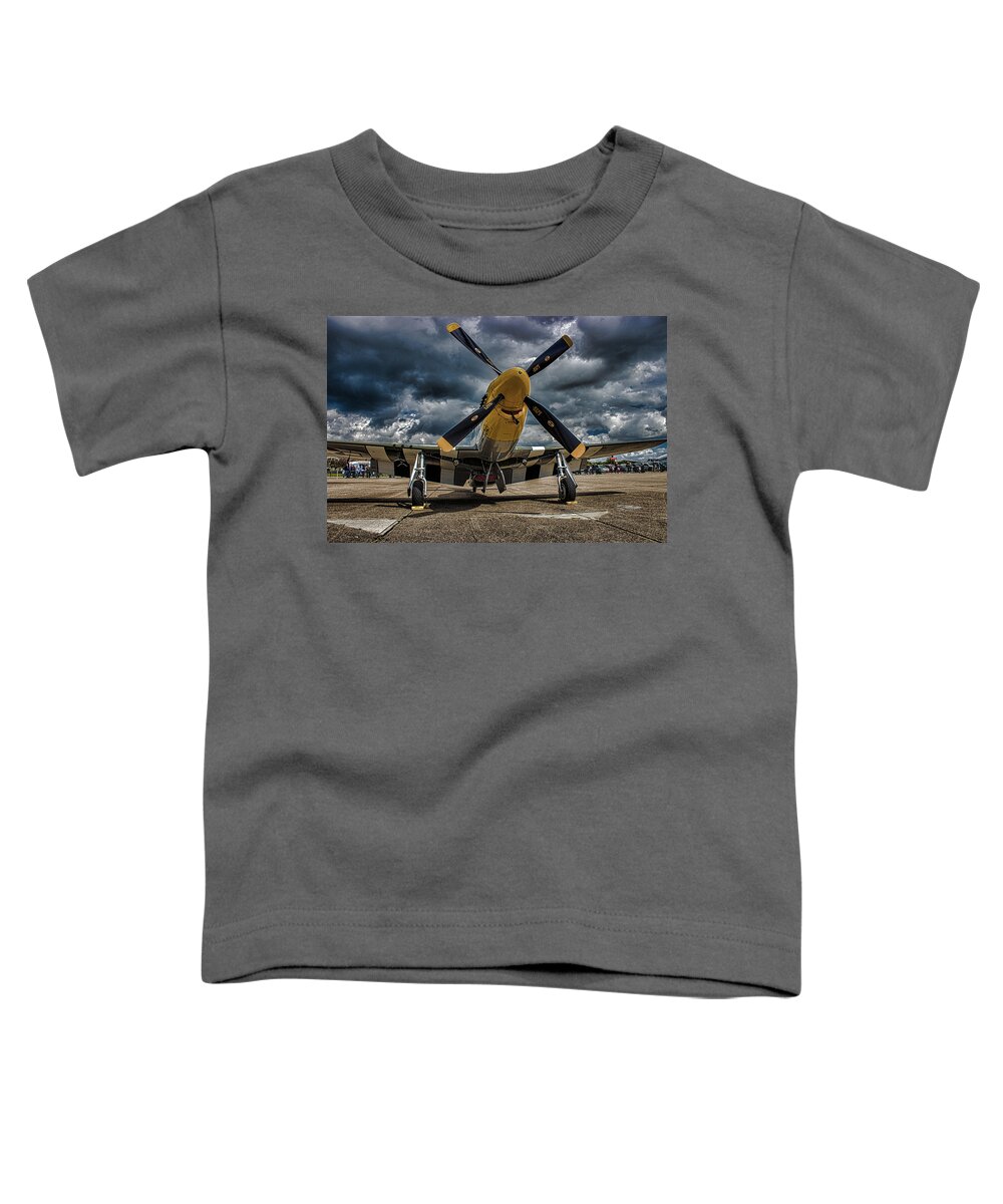 Duxford Toddler T-Shirt featuring the photograph Mustang #2 by Martin Newman