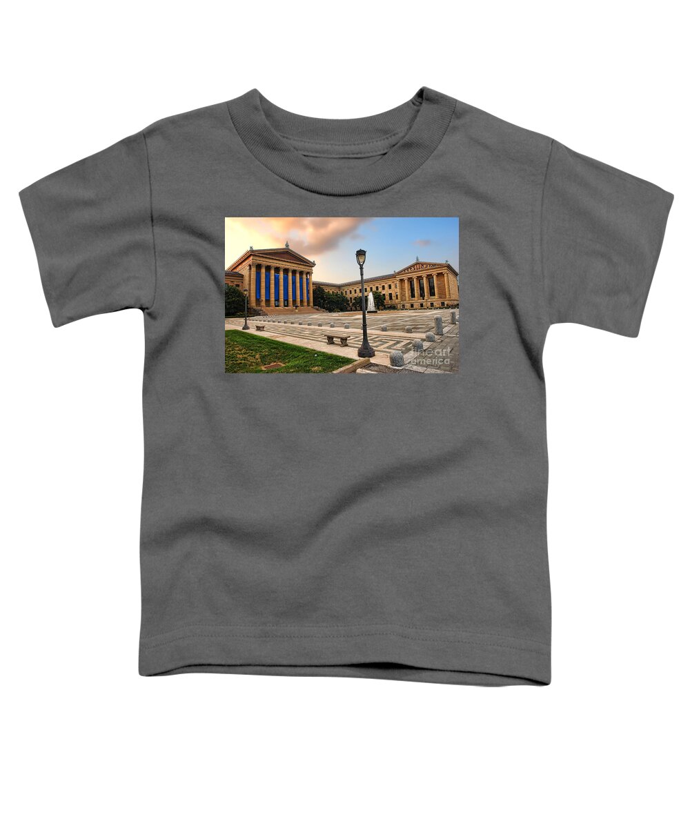 Philadelphia Toddler T-Shirt featuring the photograph Philadelphia Museum of Art #2 by Olivier Le Queinec