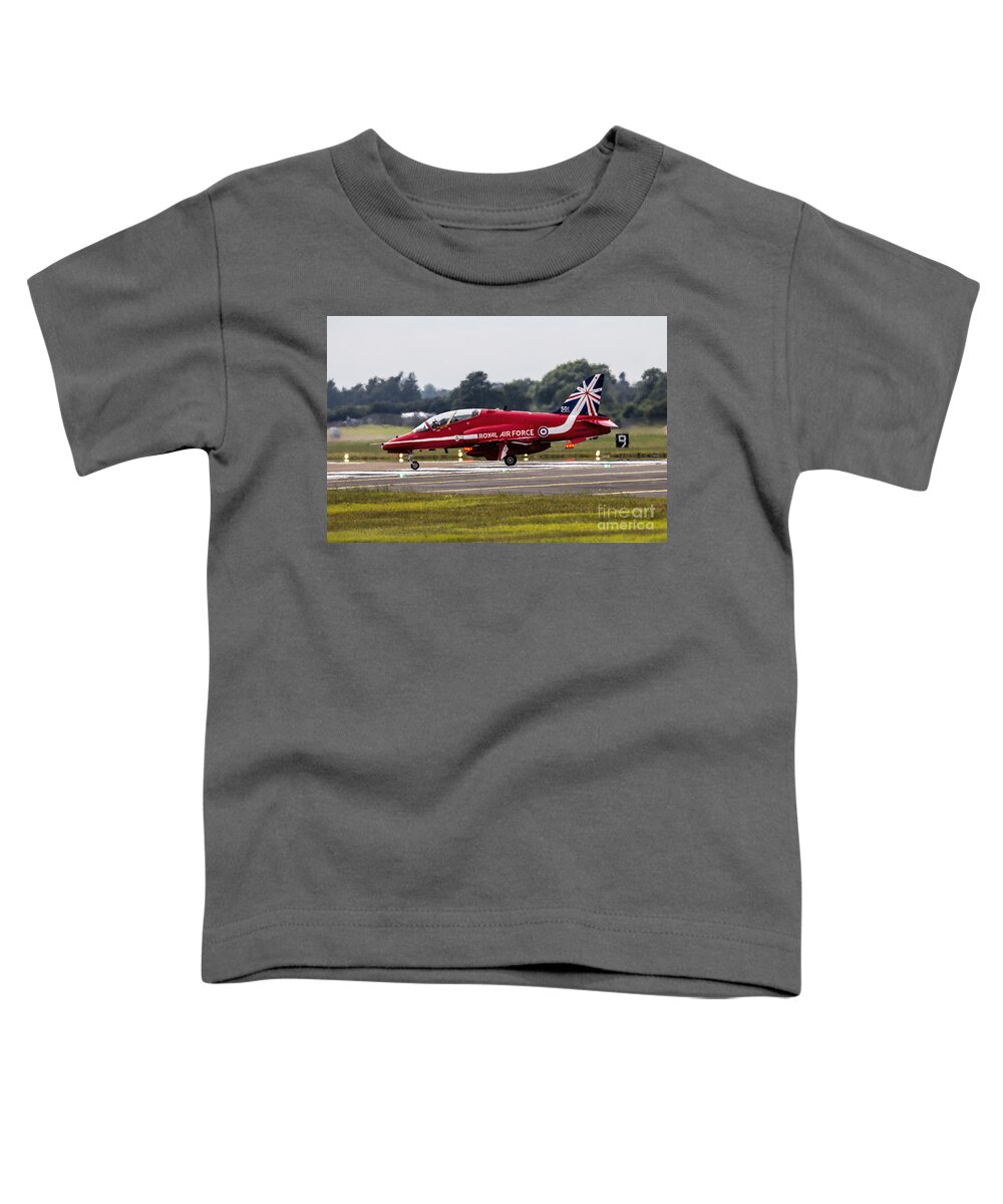Red Arrows Toddler T-Shirt featuring the photograph Red Arrow by Airpower Art