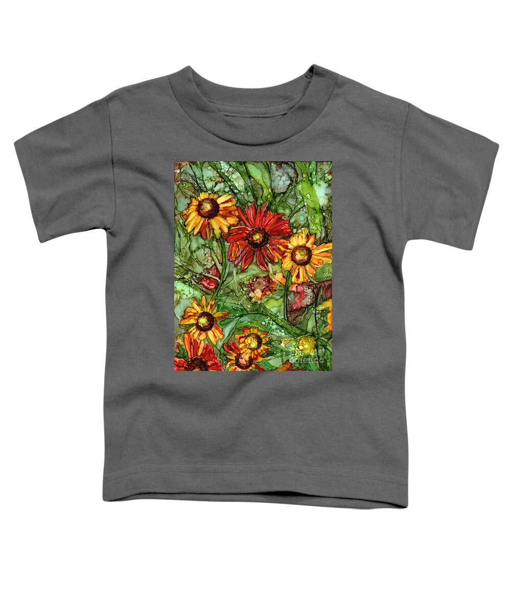 Autumn Toddler T-Shirt featuring the painting Autumn Color #3 by Vicki Baun Barry
