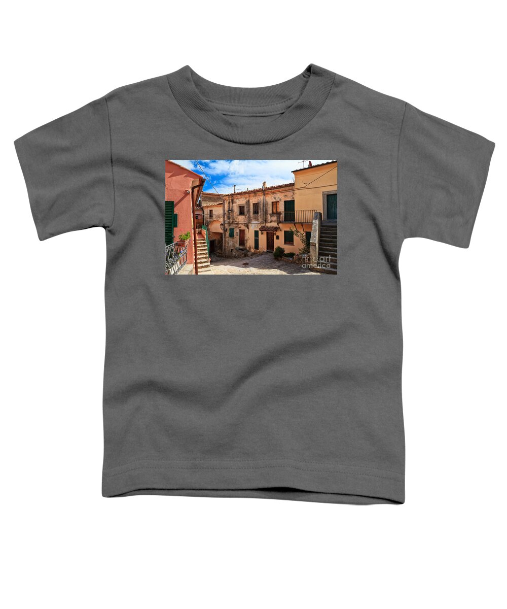 Marciana Toddler T-Shirt featuring the photograph Elba Island - view in Marciana by Antonio Scarpi