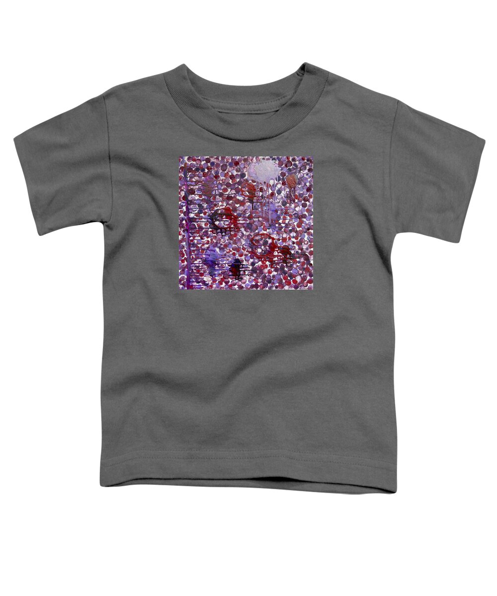 February Toddler T-Shirt featuring the painting February by Angelina Tamez