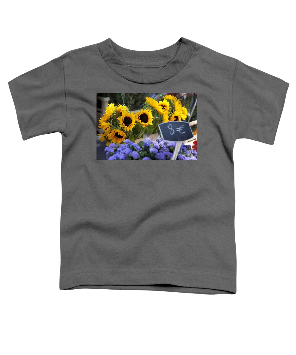 Sunflower Toddler T-Shirt featuring the photograph Flowers at Market by Brian Jannsen