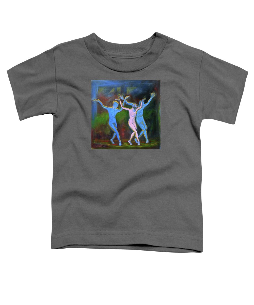 Figurative Toddler T-Shirt featuring the painting Main Stage III by Xueling Zou