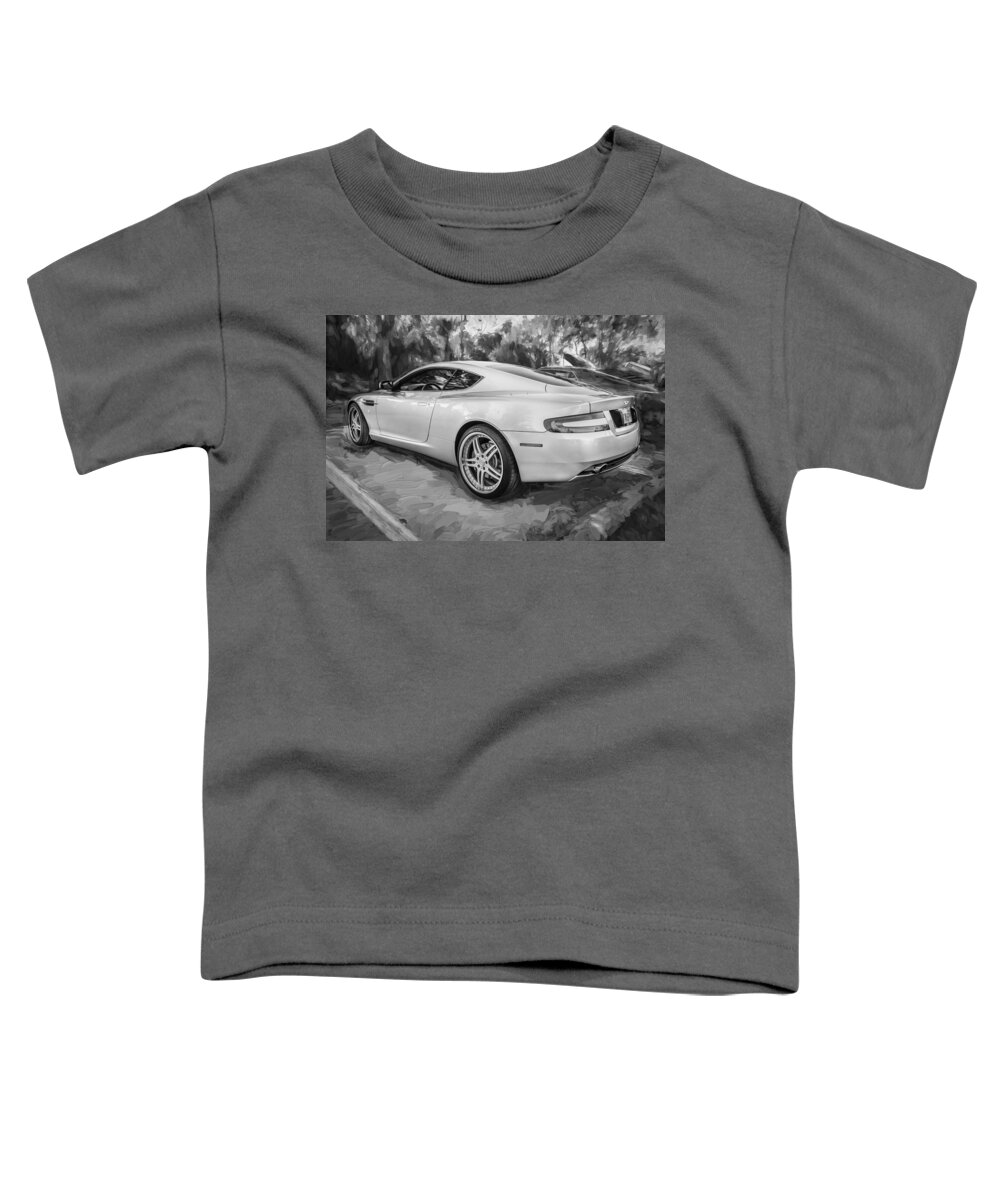 2007 Aston Martin Toddler T-Shirt featuring the photograph 2007 Aston Martin DB9 Coupe Painted BW #4 by Rich Franco