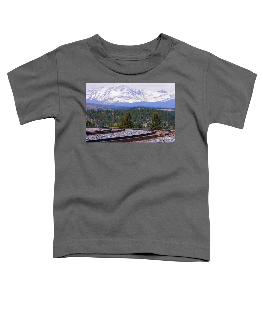 Union Pacific Toddler T-Shirt featuring the photograph Freight on the Divide #4 by Steven Krull