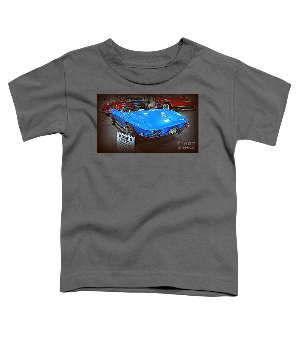 63 Corvette Sting Ray Toddler T-Shirt featuring the photograph 63 Corvette Sting Ray 2 by Kay Novy