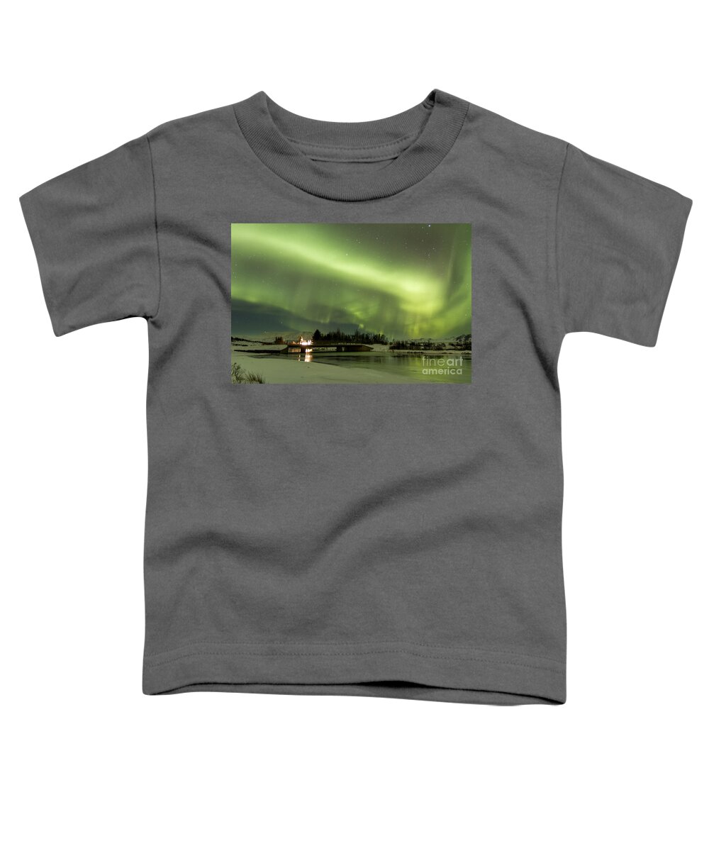 Northern Toddler T-Shirt featuring the photograph Northern Lights Iceland #7 by Gunnar Orn Arnason