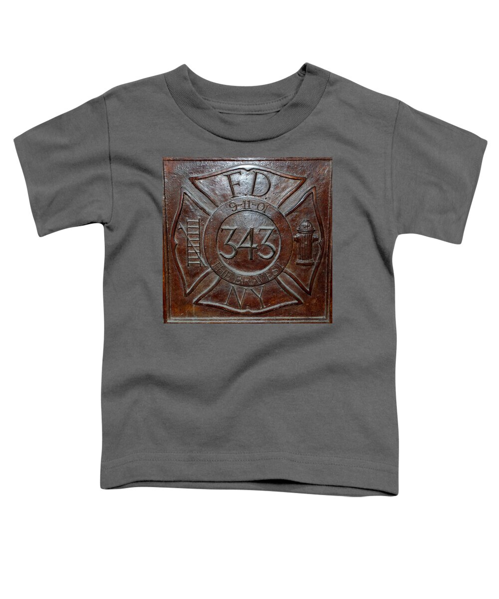Fdny Toddler T-Shirt featuring the photograph 9 11 01 F D N Y 343 by Rob Hans