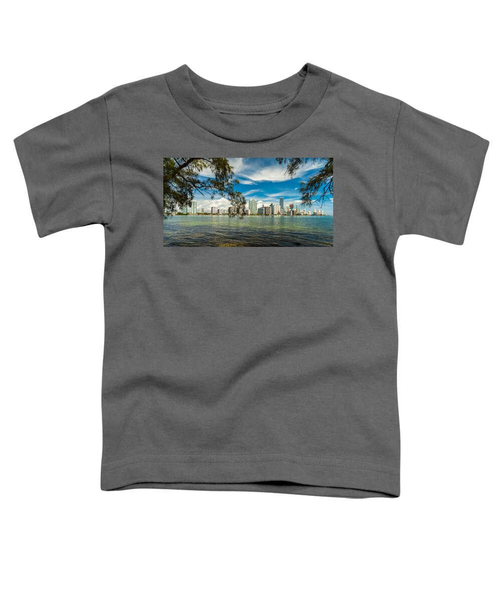 Architecture Toddler T-Shirt featuring the photograph Miami Skyline #9 by Raul Rodriguez