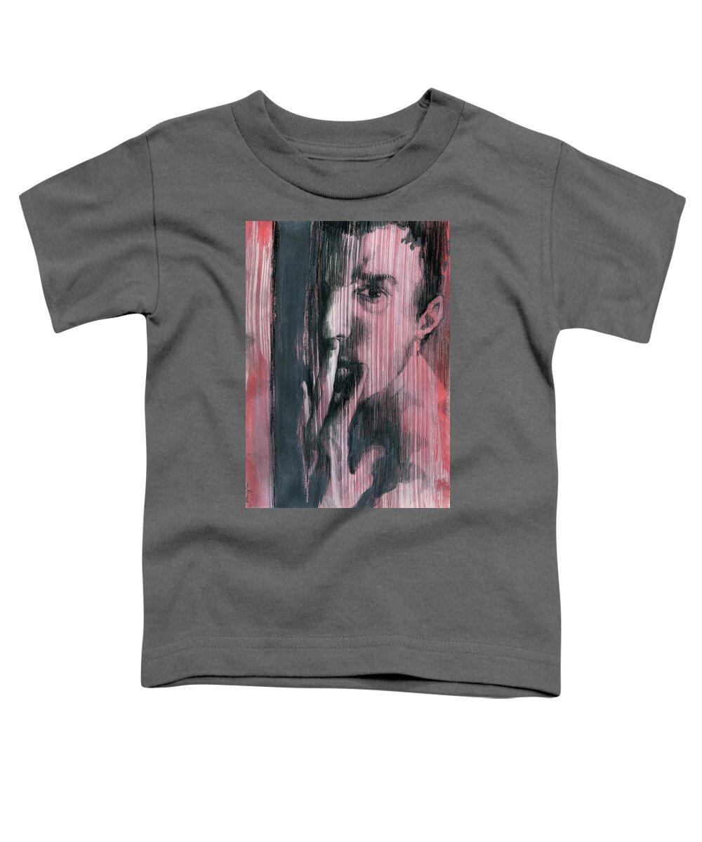 Gay Boy Toddler T-Shirt featuring the painting A Boy Named Silence by Rene Capone