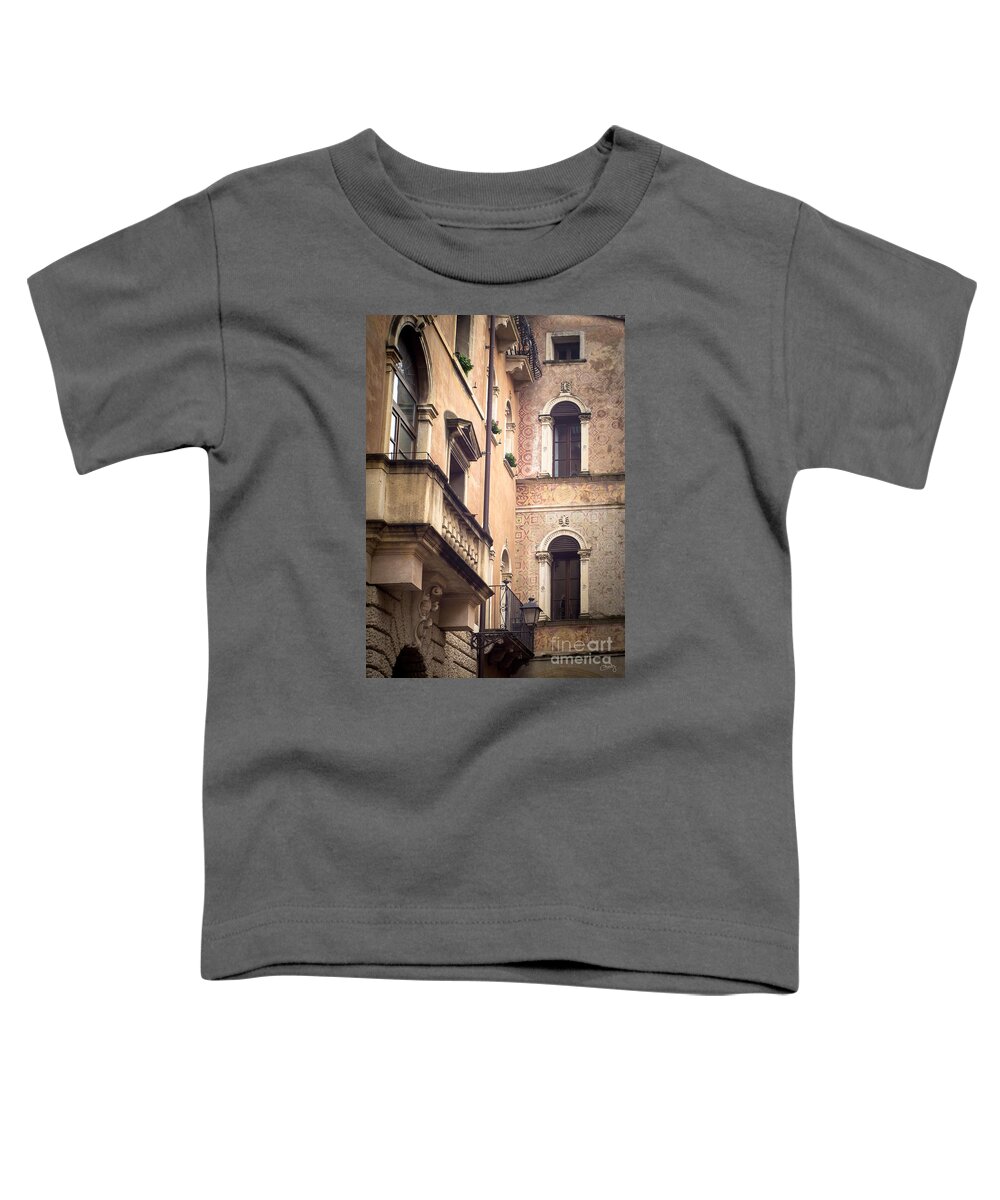 Vicenza Toddler T-Shirt featuring the photograph A Corner of Vicenza Italy by Prints of Italy