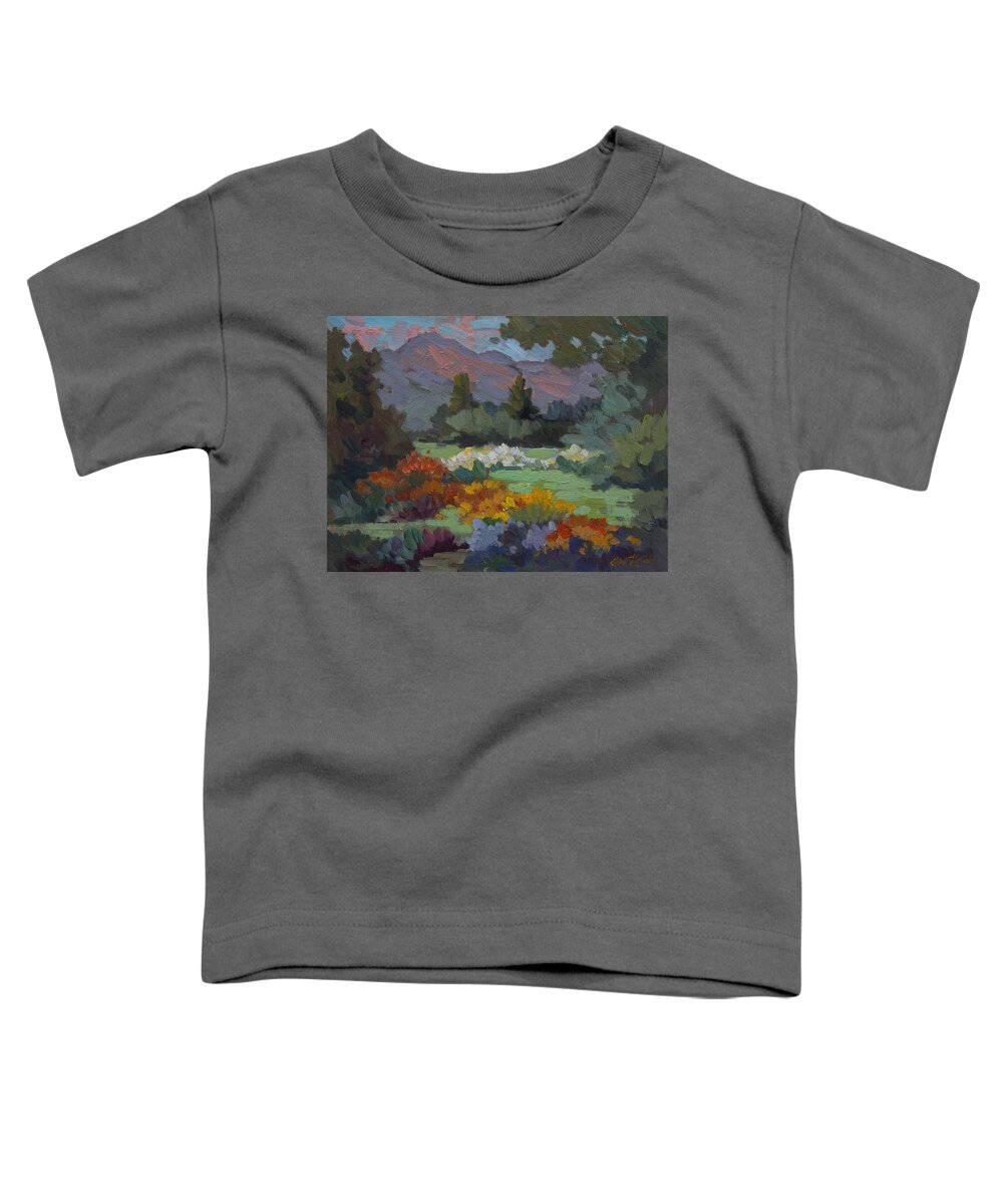 Sunny Toddler T-Shirt featuring the painting A Sunny Afternoon in Santa Barbara by Diane McClary
