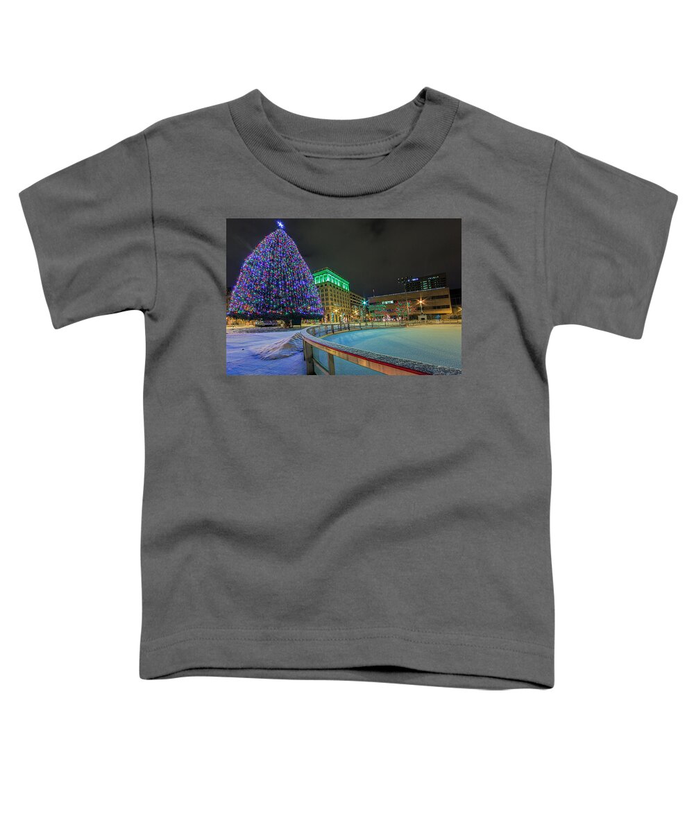 Syracuse Toddler T-Shirt featuring the photograph A Syracuse Christmas by Everet Regal